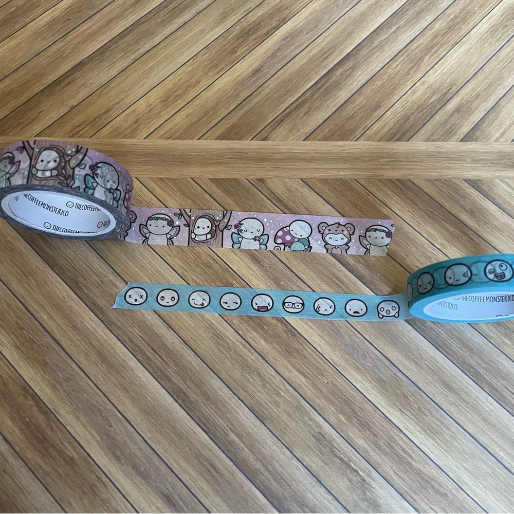 Coffee Monsterz Co Fantasy Forest emoji washi tape
